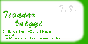 tivadar volgyi business card