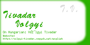 tivadar volgyi business card